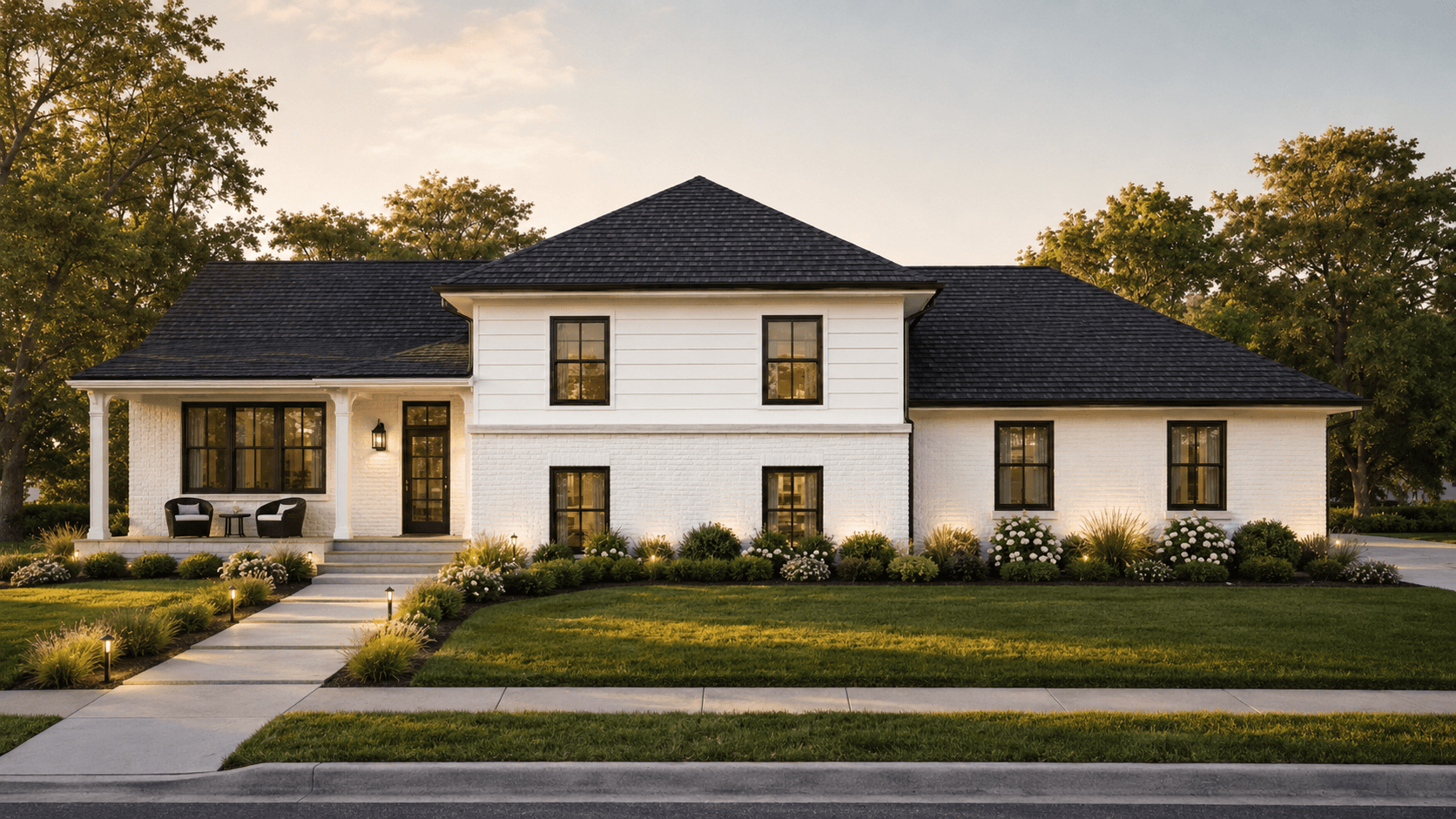 Front elevation concept rendering for the Dunlop Residence