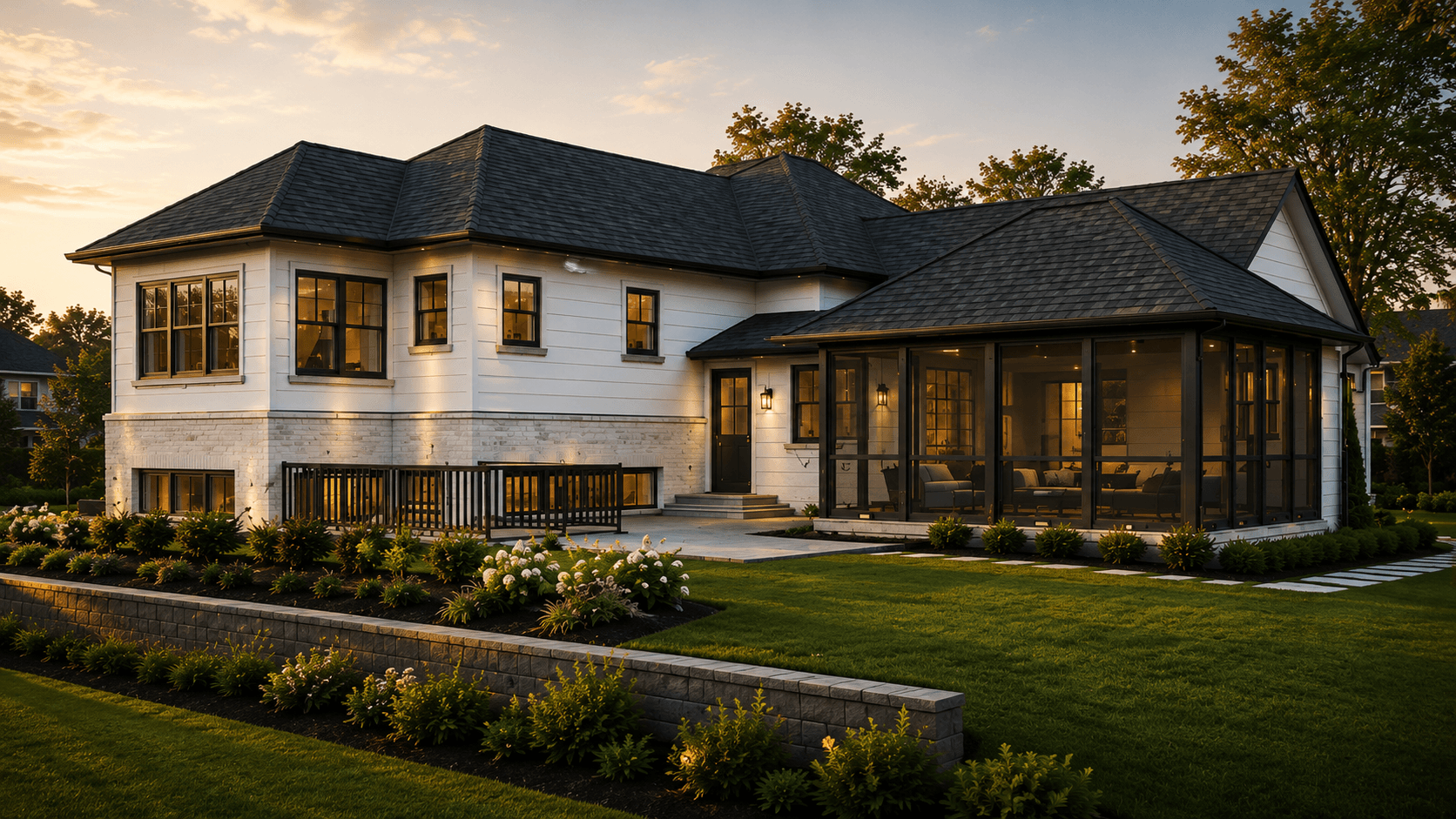 Rear addition concept rendering for the Dunlop Residence