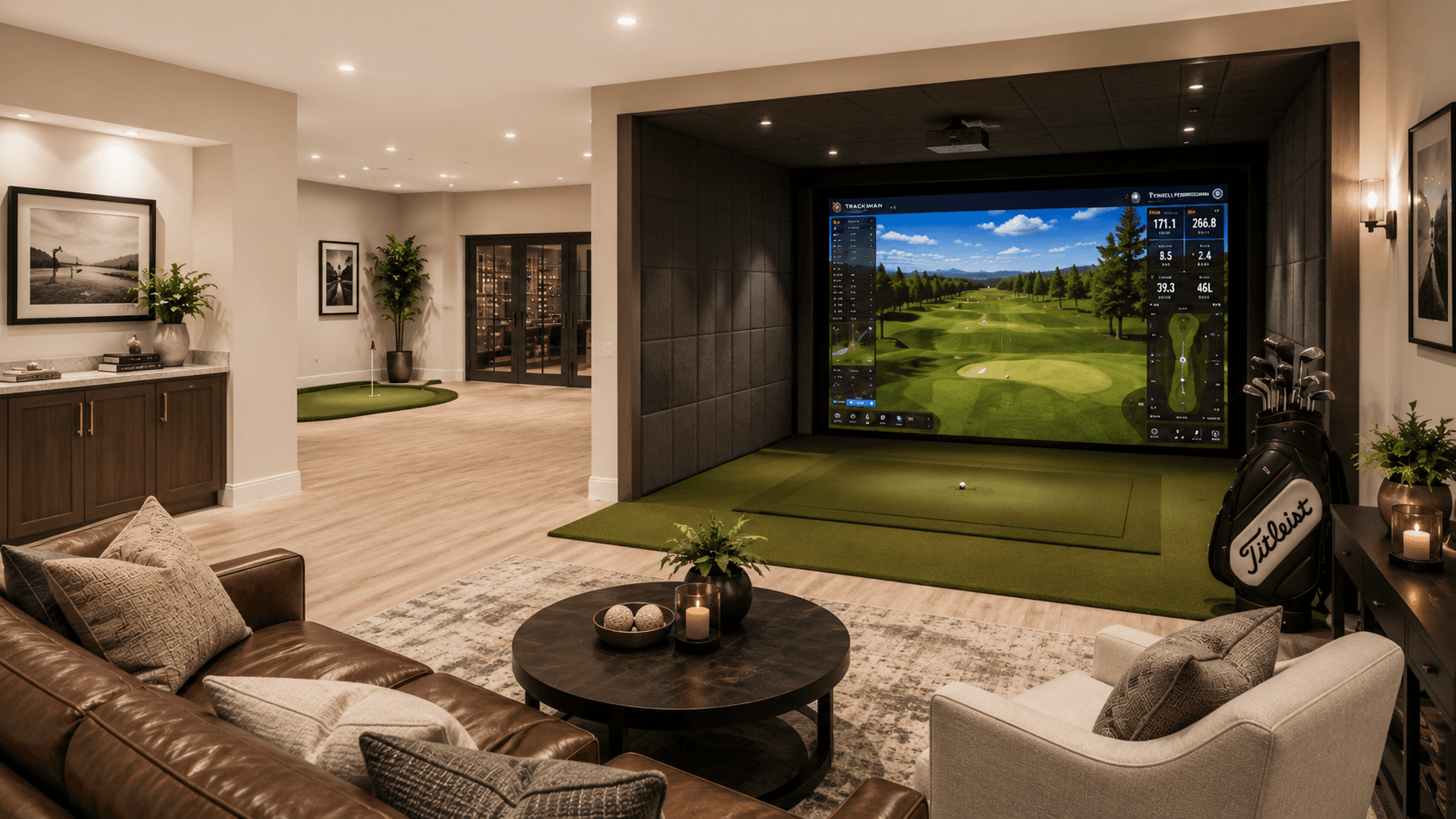 Golf simulator concept rendering
